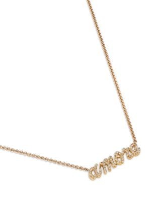 Bloomingdale's Fine Collection Diamond Amore Pendant Necklace in 14K Yellow Gold, 0.20 tcw