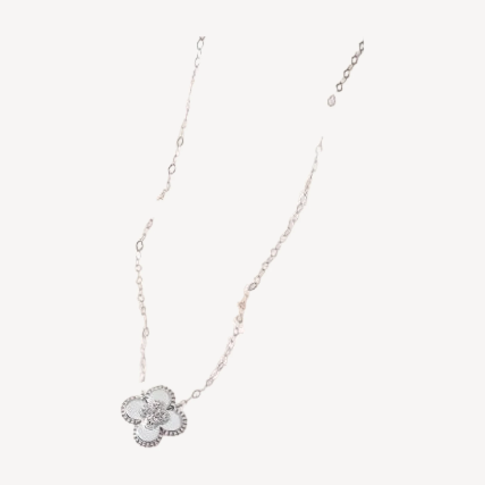 Bloomingdale's Fine Collection Diamond Clover Pendant Necklace