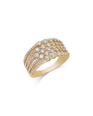 Bloomingdale's Fine Collection Diamond Multirow Statement Ring in 14K Yellow Gold, 1.0 tcw