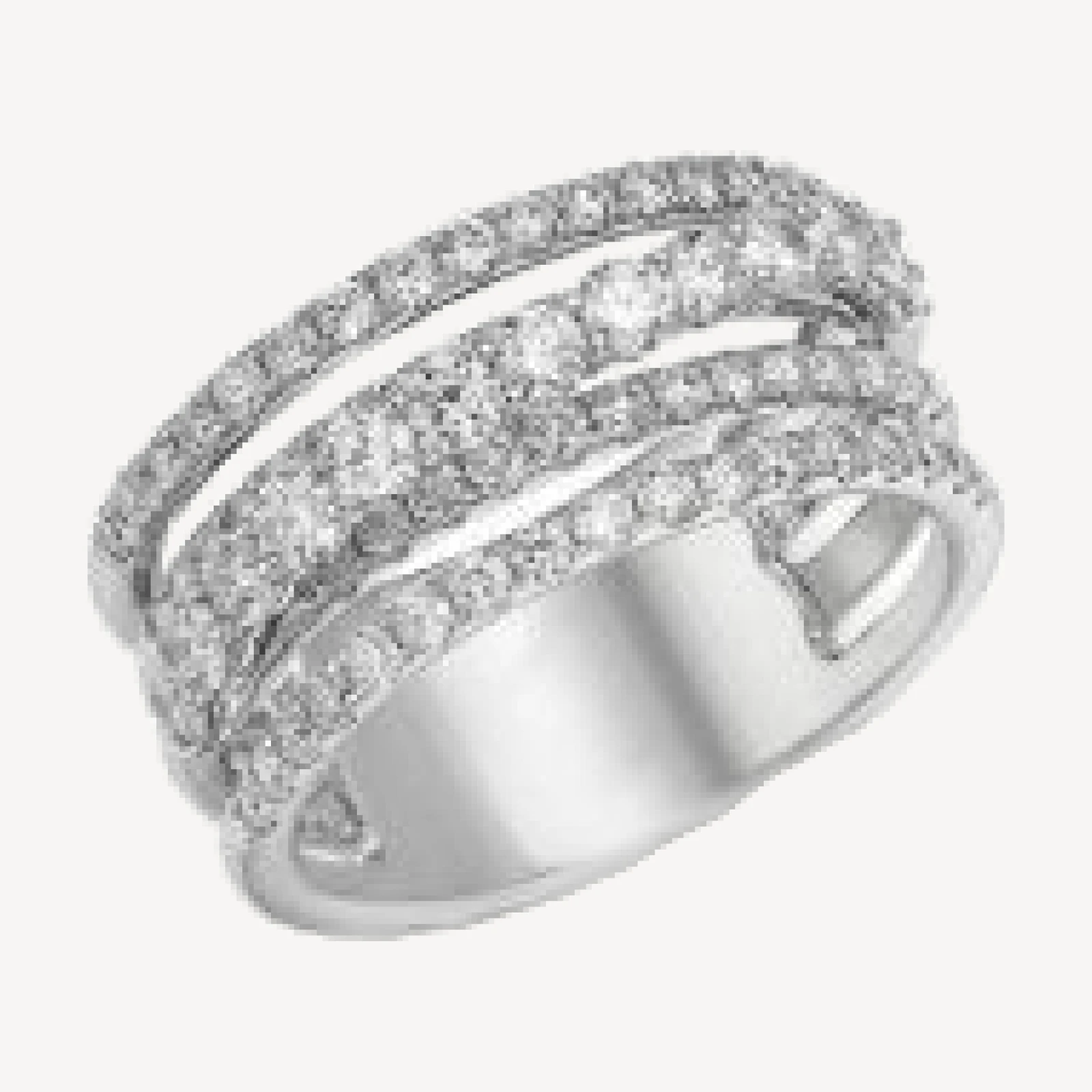Bloomingdale's Fine Collection Diamond Multirow Crossover Ring in 14K White Gold, 1.50 tcw