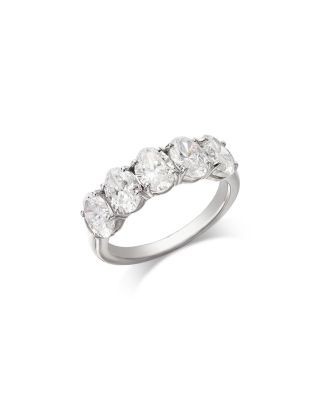 Bloomingdale's Fine Collection Luxe Collection Certified Lab Grown Diamond Oval Cut Ring in 14K White Gold, 2.5 tcw