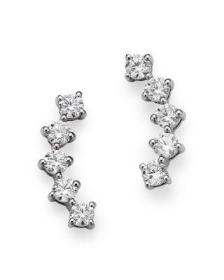 Bloomingdale's Fine Collection Diamond Ear Climbers in 14K White Gold, 0.50 tcw