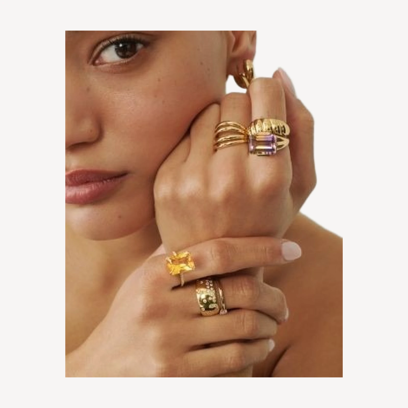 Bloomingdale's Fine Collection Amethyst East-West Ring in 14K Yellow Gold