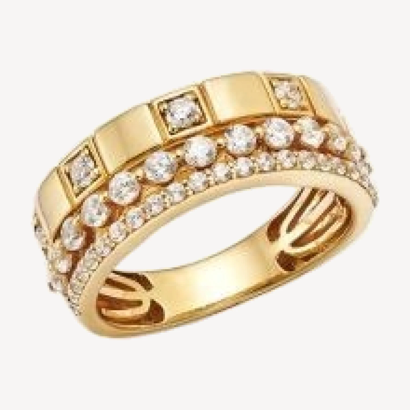 Bloomingdale's Fine Collection Diamond Stack Look Statement Ring in 14K Yellow Gold, 0.75 tcw