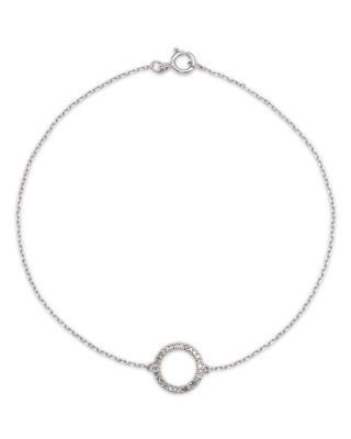 Bloomingdale's Fine Collection Diamond Circle Bracelet in 14K White Gold, 0.08 tcw
