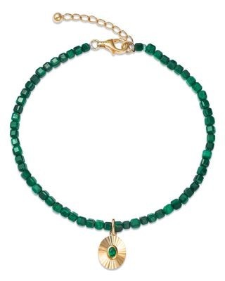 Bloomingdale's Fine Collection Emerald Stackable Bead Sunbeam Charm Bracelet