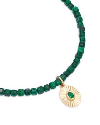 Bloomingdale's Fine Collection Emerald Stackable Bead Sunbeam Charm Bracelet