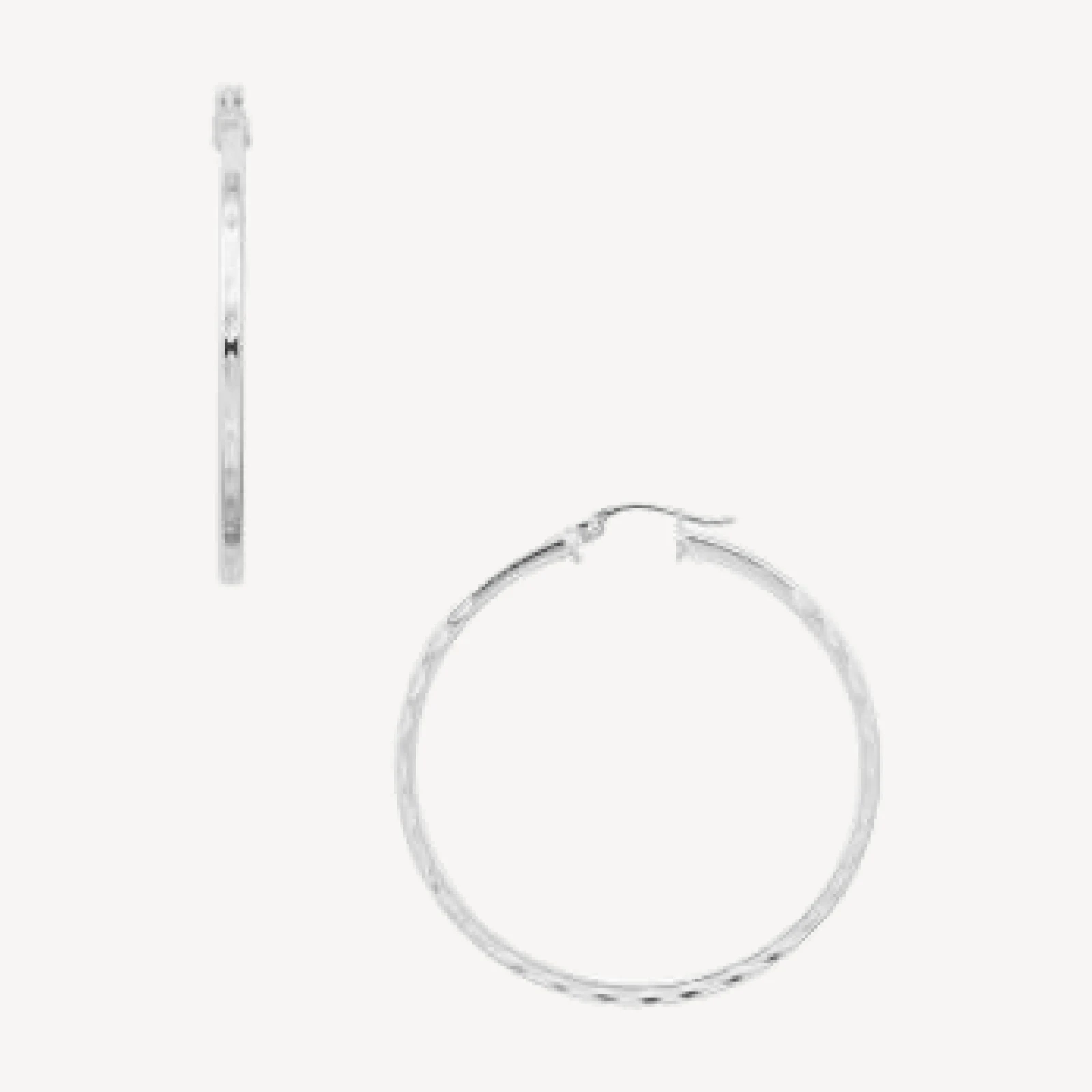 Aqua Dimpled Sterling Silver Hoop Earrings - Exclusive