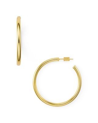 Aqua Hoop Earrings in 18K Gold-Plated Sterling Silver, 18K Rose Gold-Plated Sterling Silver or Sterling Silver - Exclusive