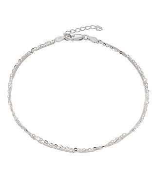 Aqua Double Chain Ankle Bracelet - Exclusive