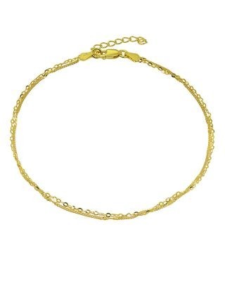 Aqua Double Chain Ankle Bracelet - Exclusive