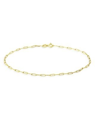 Aqua Sterling Paper Clip Bracelet - Exclusive