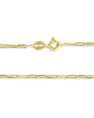 Aqua Sterling Paper Clip Bracelet - Exclusive