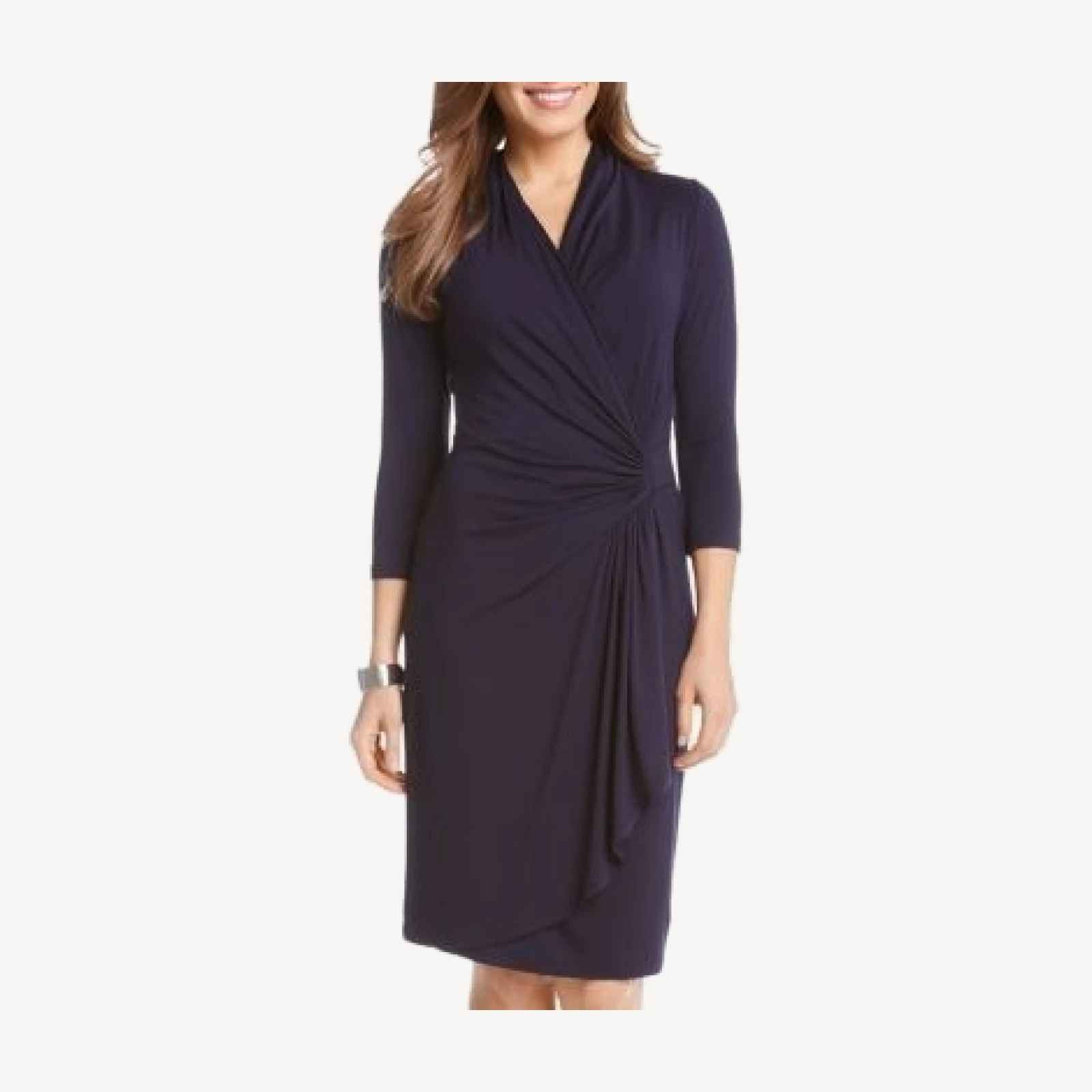 Karen Kane Cascade Faux Wrap Dress