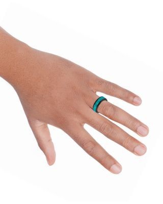 Bloomingdale's Fine Collection Men's Turquoise Inlay Ring in Black Tungsten