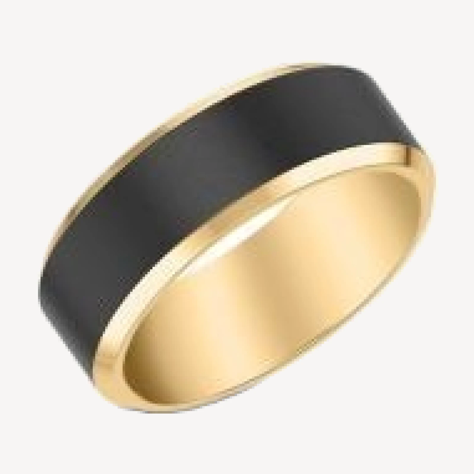 Bloomingdale's Fine Collection Men's Beveled Band in Black & Yellow Tungsten