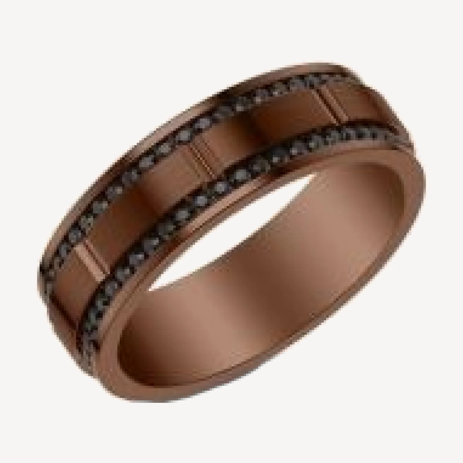 Bloomingdale's Fine Collection Men's Black Sapphire Band in Brown Tungsten