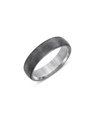 Bloomingdale's Fine Collection Men's Brush Finish Band in Gray Tantalum