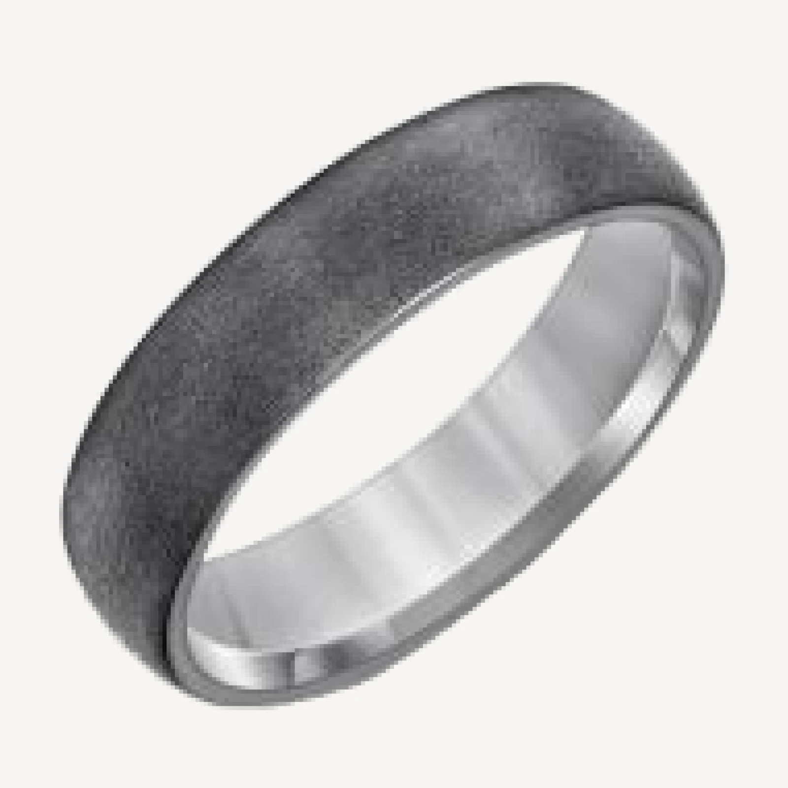 Bloomingdale's Fine Collection Men's Brush Finish Band in Gray Tantalum