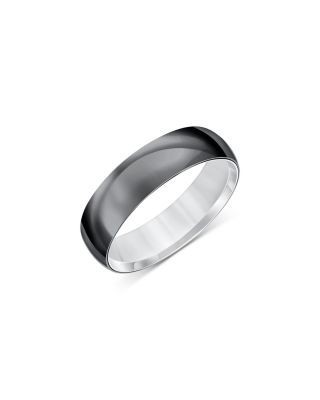 Bloomingdale's Fine Collection Men's Band in Black & White Titanium