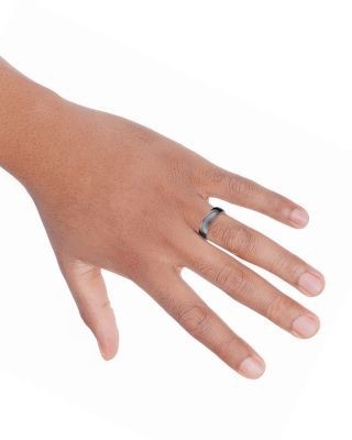 Bloomingdale's Fine Collection Men's Band in Black & White Titanium