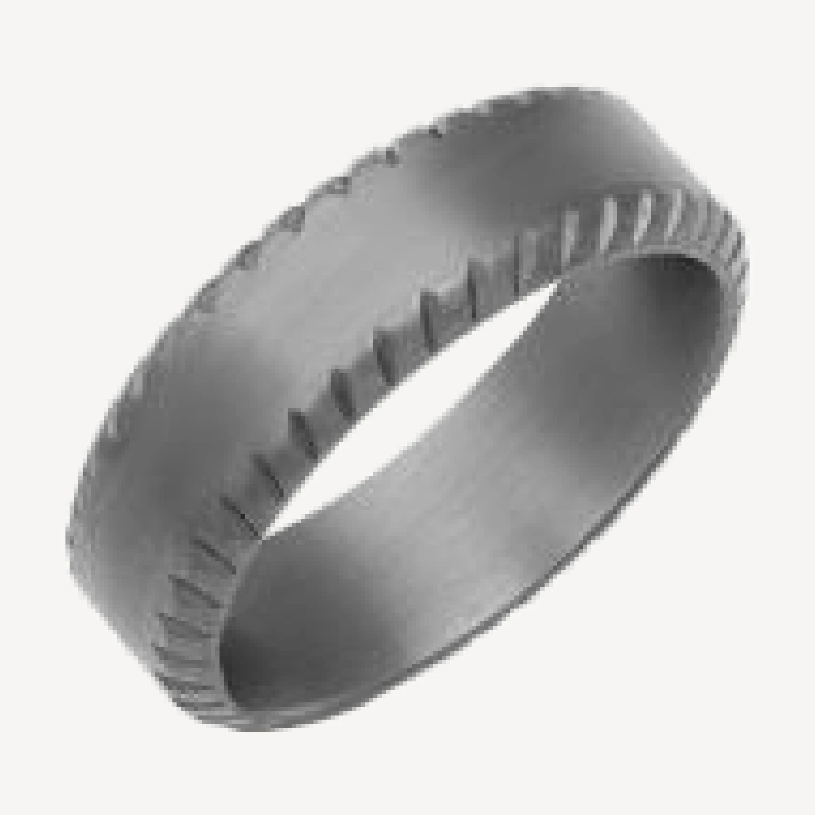 Bloomingdale's Fine Collection Men's Ring with a Bezel Coin Edge in Gray Tantalum