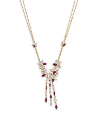 Bloomingdale's Fine Collection Ruby & Diamond Statement Necklace in 14K Yellow Gold