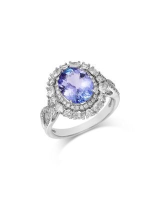 Bloomingdale's Fine Collection Diamond & Tanzanite Ring in 14K White Gold