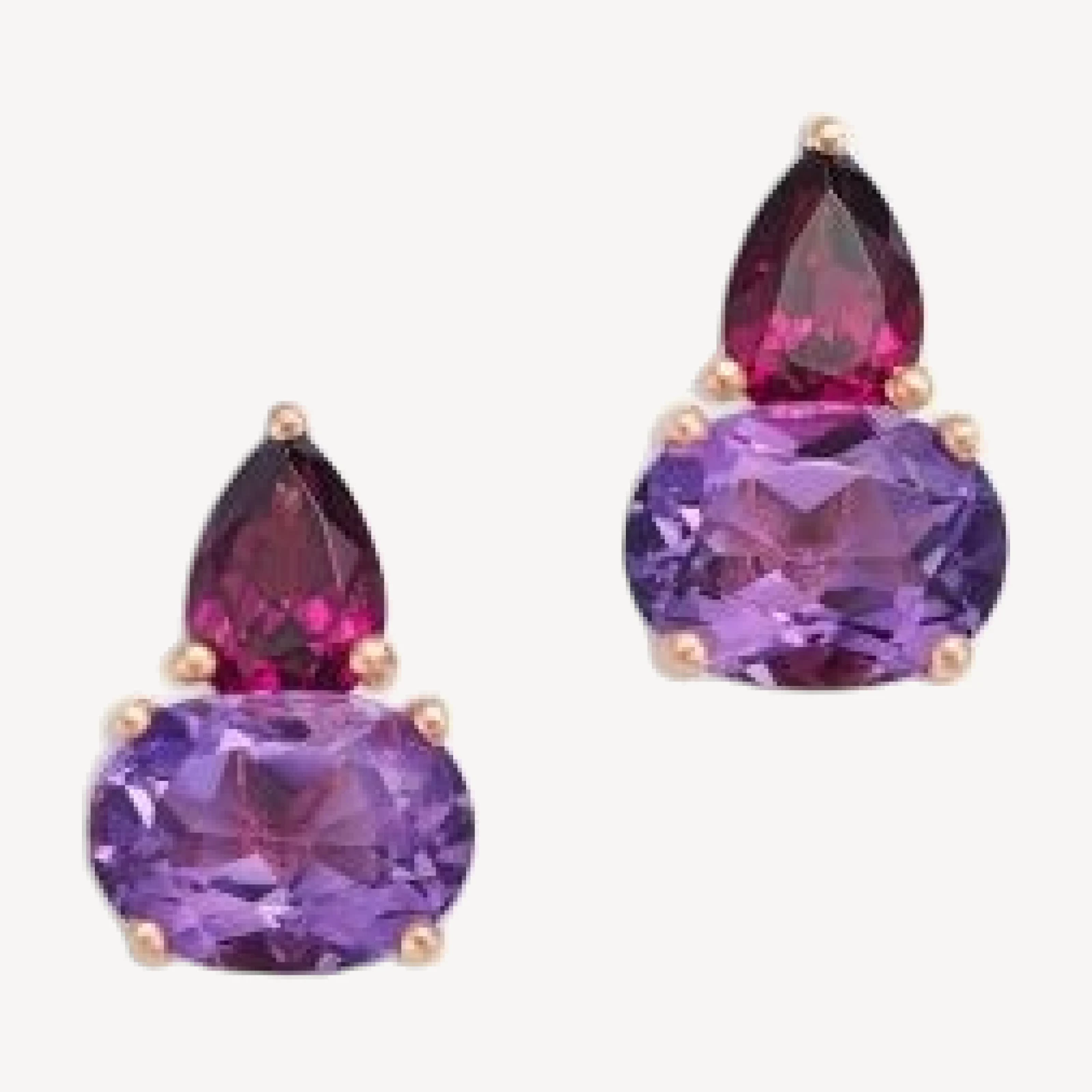 Bloomingdale's Fine Collection Amethyst Duo Stud Earrings in 14K Rose Gold