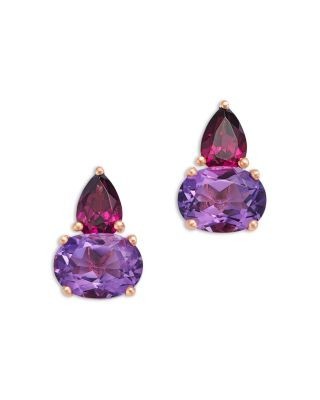 Bloomingdale's Fine Collection Amethyst Duo Stud Earrings in 14K Rose Gold