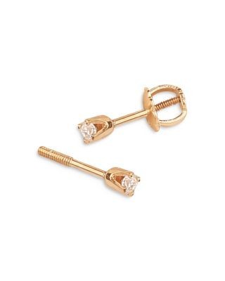 Bloomingdale's Fine Collection Children's Diamond Mini Stud Earrings in 14K Yellow Gold, 0.04 tcw