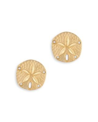Bloomingdale's Fine Collection Sand Dollar Stud Earrings in 14K Yellow Gold