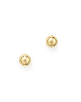 14K Yellow Gold Small Ball Stud Earrings
