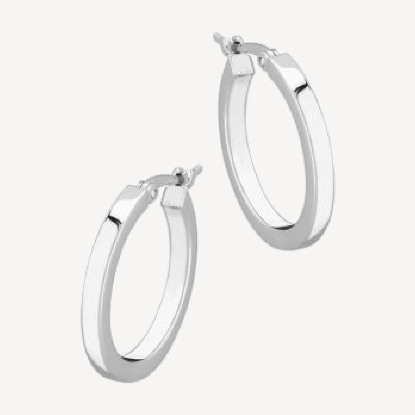 Bloomingdale's Fine Collection Small Square Tube Hoop Earrings in 14K White Gold
