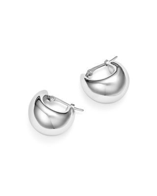 Bloomingdale's Fine Collection 14K White Gold Huggie Hoop Earrings