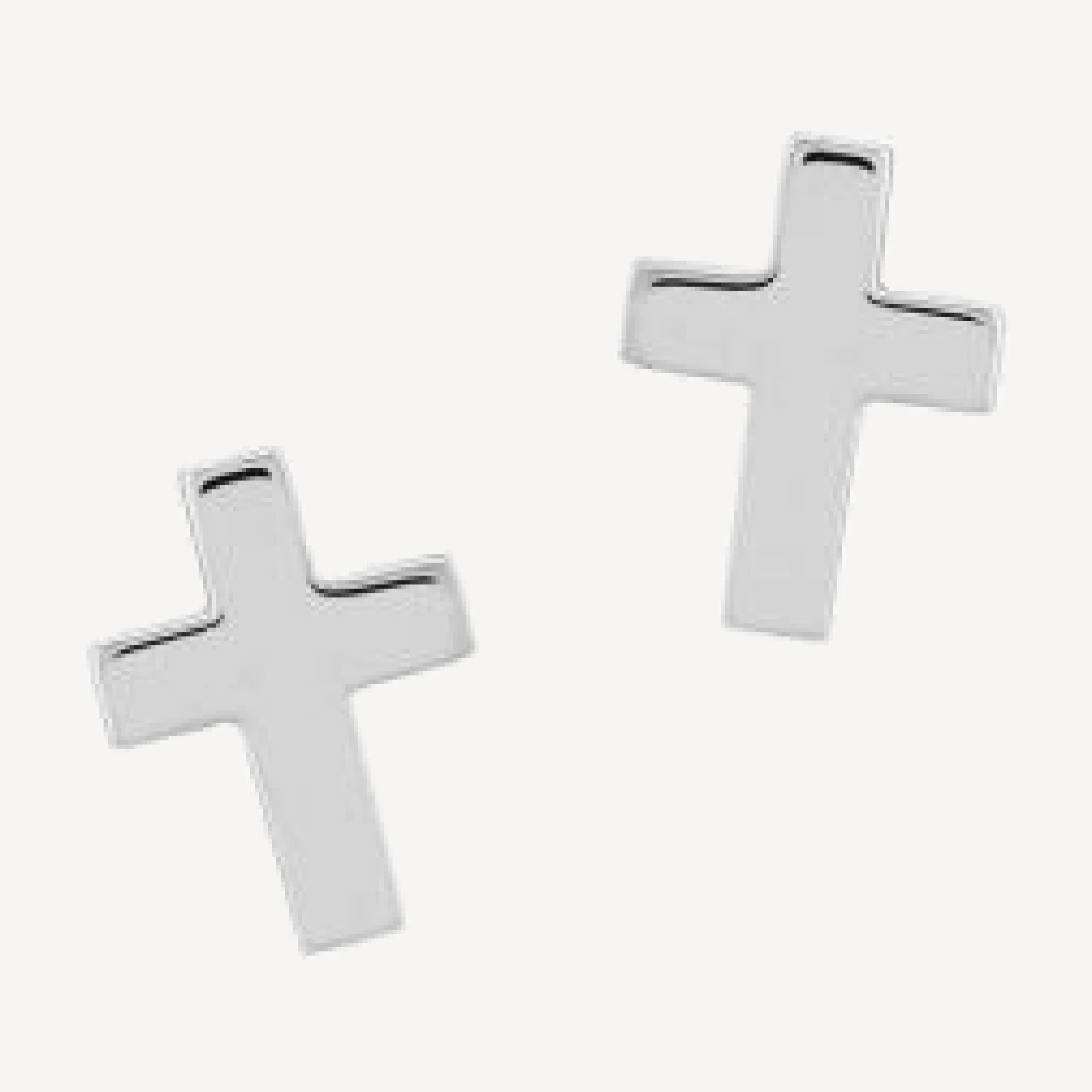 Bloomingdale's Fine Collection Medium Cross Stud Earrings in 14K White Gold