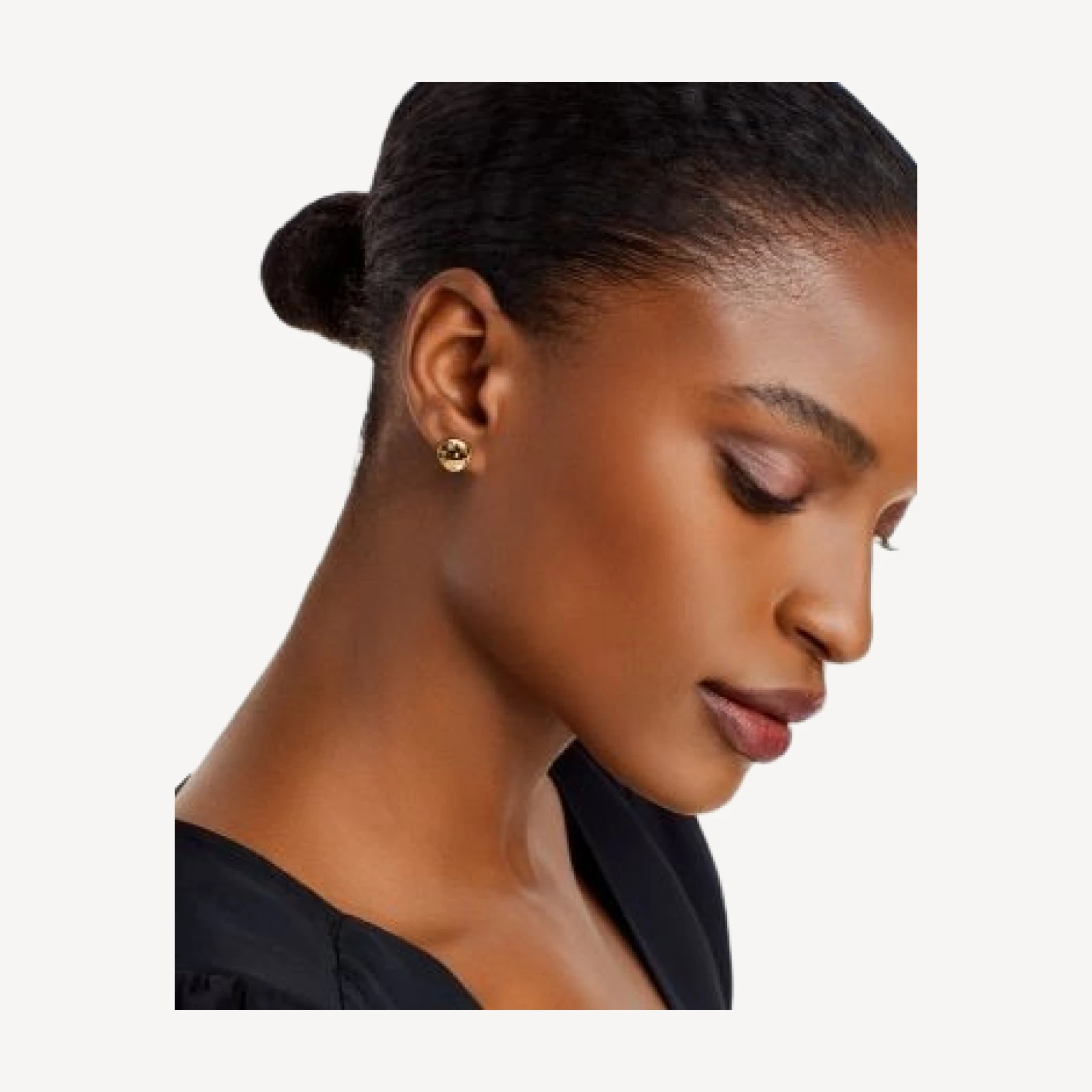 14K Yellow Gold Disk Stud Earrings