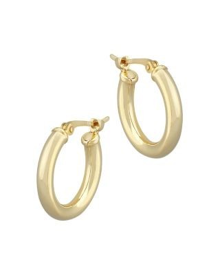 Bloomingdale's Fine Collection Small Tube Hoop Earrings in 14K Yellow Gold