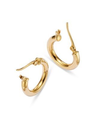 Bloomingdale's Fine Collection Small Tube Hoop Earrings in 14K Yellow Gold