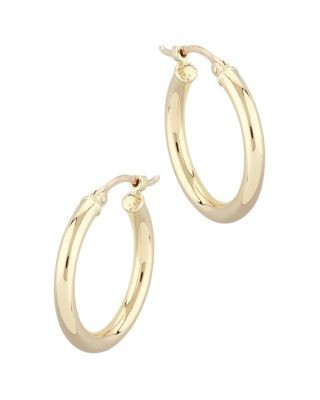 Bloomingdale's Fine Collection Small Tube Hoop Earrings in 14K Yellow Gold