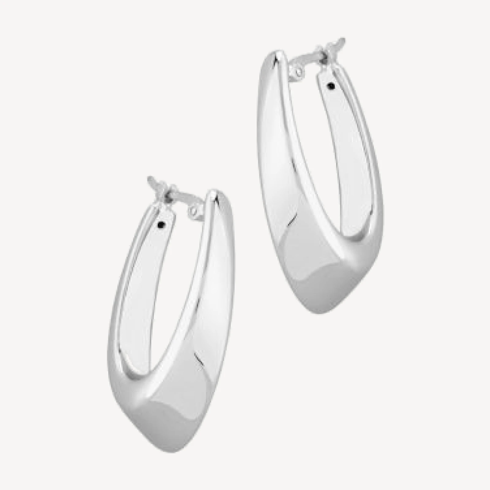 Bloomingdale's Fine Collection Medium Hoop Earrings in 14K White Gold