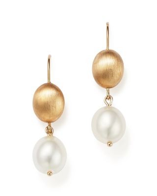 Bloomingdale's Fine Collection Cultured Freshwater Pearl Drop Earrings in 14K Yellow Gold, 11mm