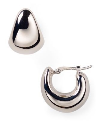 Sterling Silver Huggie Hoop Earrings