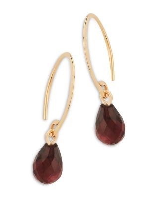 Bloomingdale's Fine Collection Garnet Briolette Mini Sweep Drop Earrings in 14K Yellow Gold