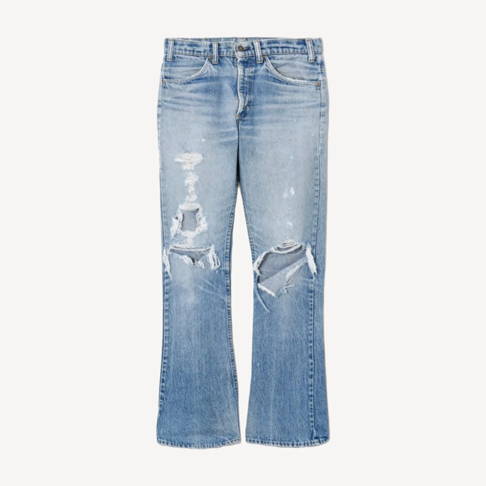 Distressed Zip Fly Orange Tab Levi's -# 31