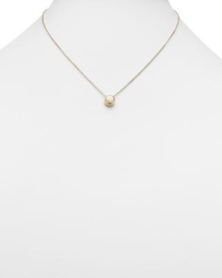 Opal Bezel Set Pendant Necklace in 14K Yellow Gold, 18