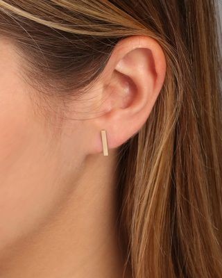 Bloomingdale's Fine Collection Bar Stud Earrings in 14K Yellow Gold