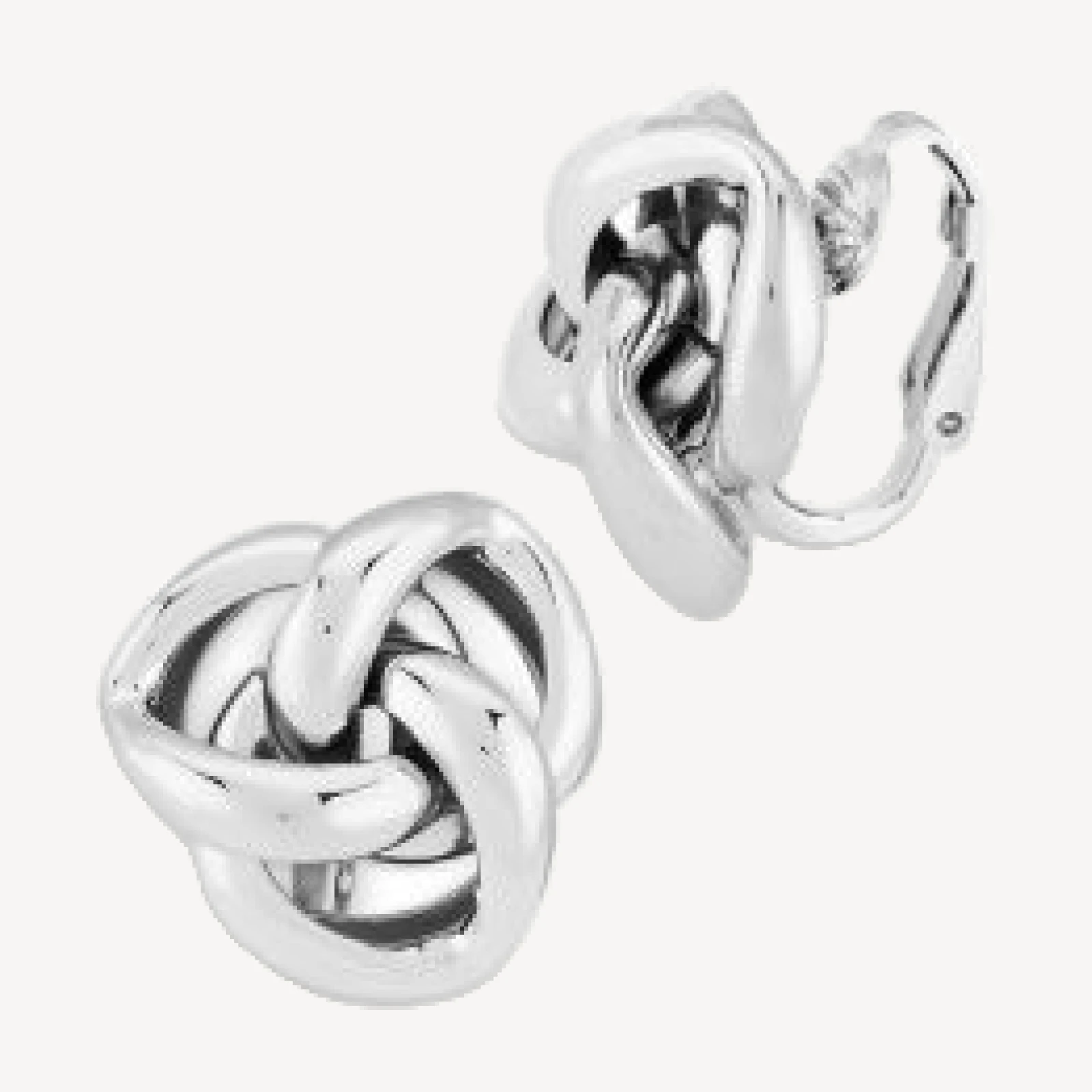 Bloomingdale's Fine Collection Sterling Silver Knot Clip-On Stud Earrings