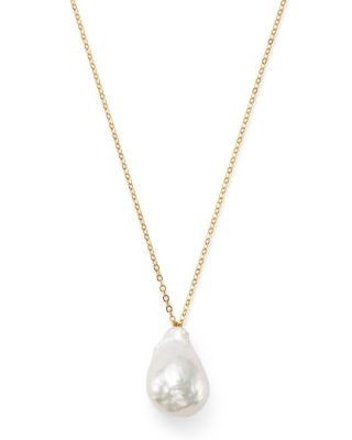 Bloomingdale's Fine Collection Baroque Cultured Pearl Pendant Necklace in 14K Yellow Gold, 22