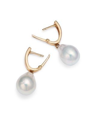 Bloomingdale's Fine Collection Baroque Cultured Pearl Drop Earrings in 14K Yellow Gold